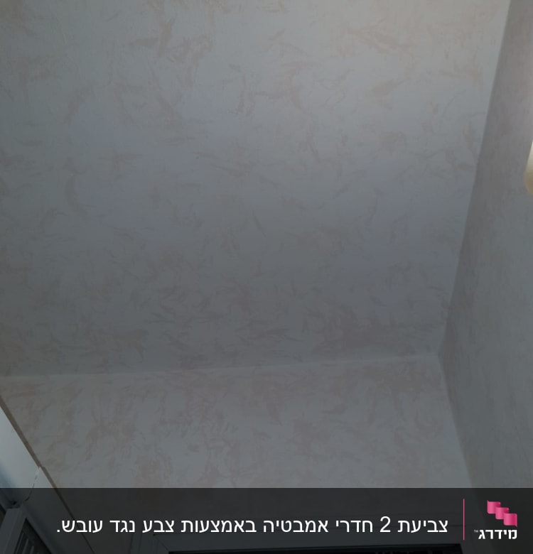 קיר צבוע בטקסטורה דקורטיבית בהירה